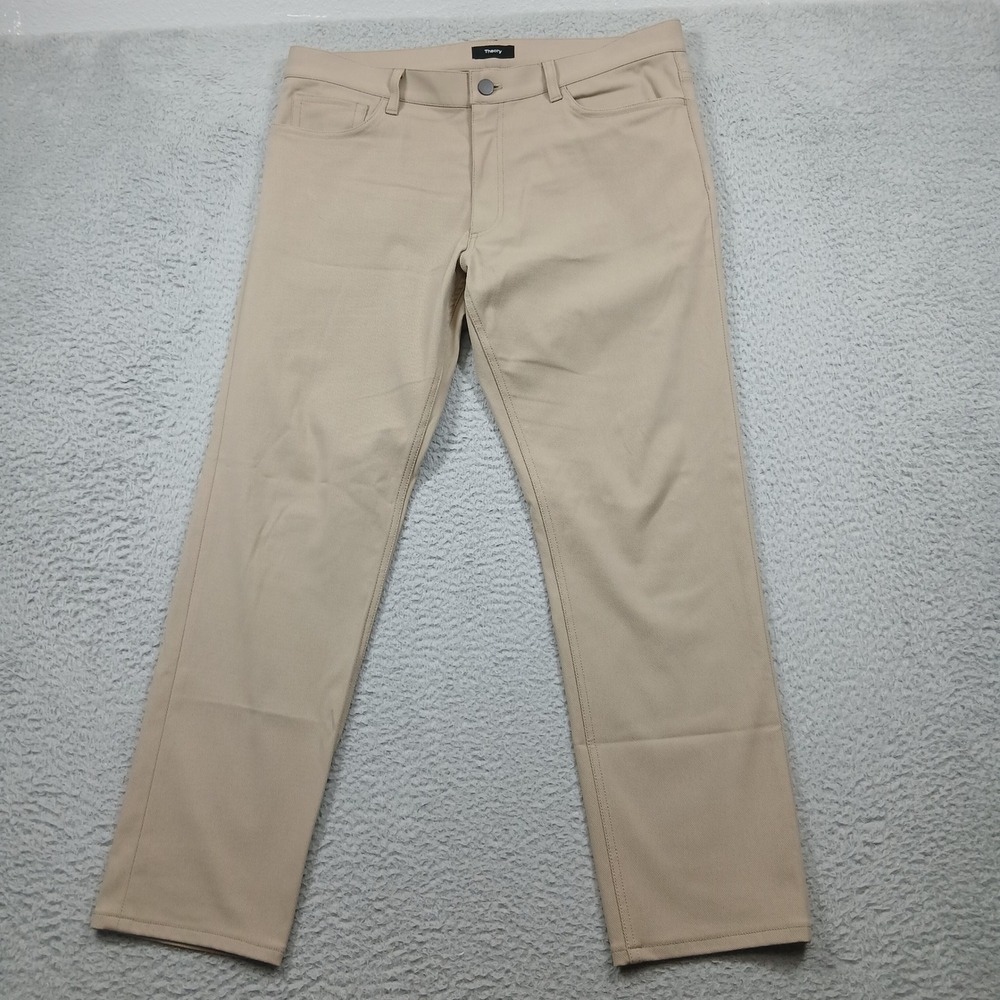 Theory Men's Pants Chinos Slim Fit Khaki Tan Size 34 - Picture 2 of 10